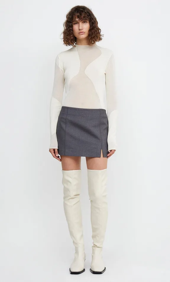 Woman Bec Bridge Long Sleeve DOROTHY KNIT SKIVVY Ivory