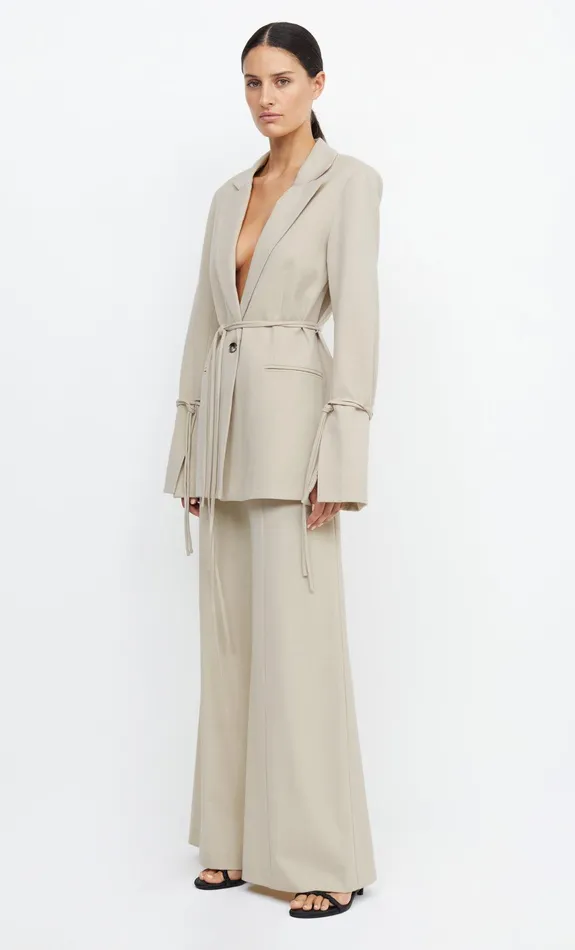 Woman Bec Bridge Long Sleeve LAUREL TIE BLAZER Bone Woman Bec Bridge Long Sleeve LAUREL TIE BLAZER Bone