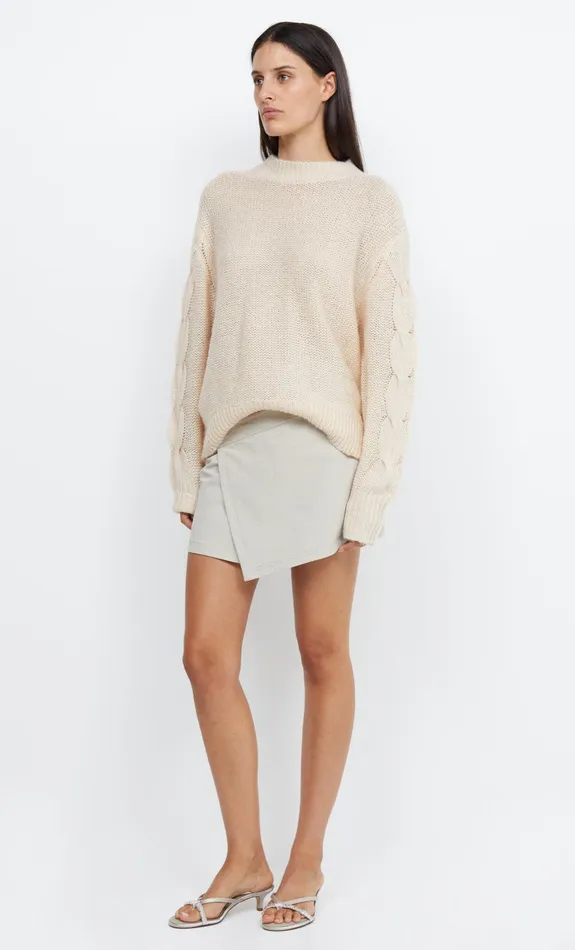 Woman Bec Bridge Long Sleeve MARION KNIT JUMPER Oatmeal Woman Bec Bridge Long Sleeve MARION KNIT JUMPER Oatmeal
