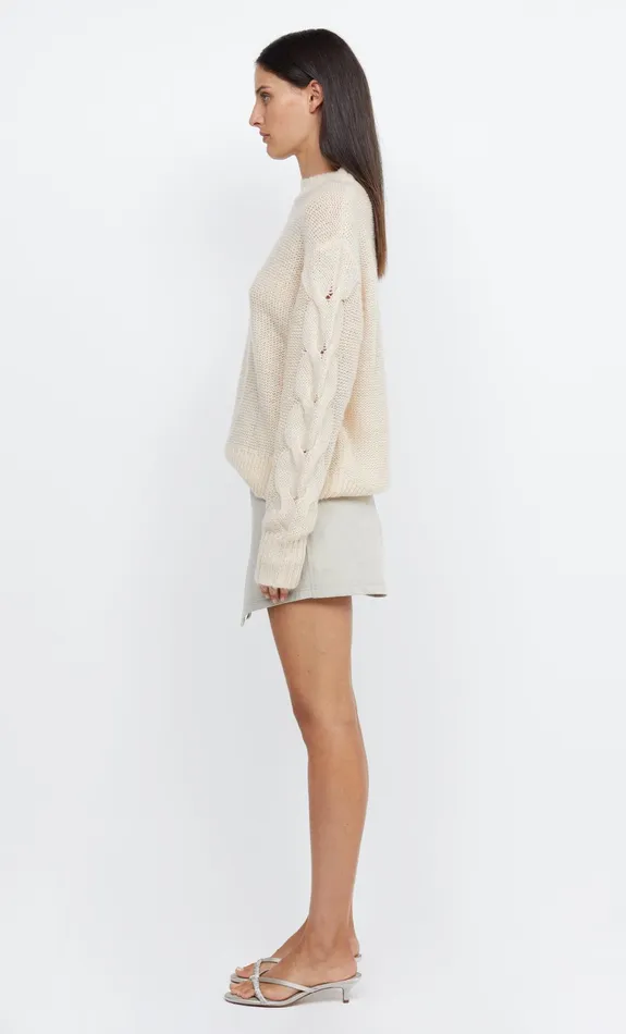 Woman Bec Bridge Long Sleeve MARION KNIT JUMPER Oatmeal Woman Bec Bridge Long Sleeve MARION KNIT JUMPER Oatmeal