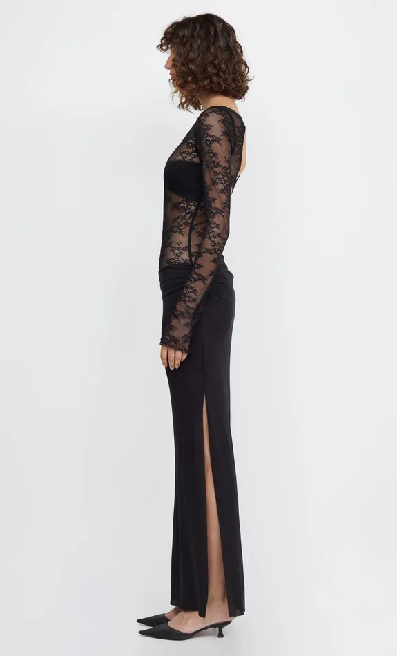 Woman Bec Bridge Long Sleeve NORA LACE LONG SLEEVE BODYSUIT Black Woman Bec Bridge Long Sleeve NORA LACE LONG SLEEVE BODYSUIT Black