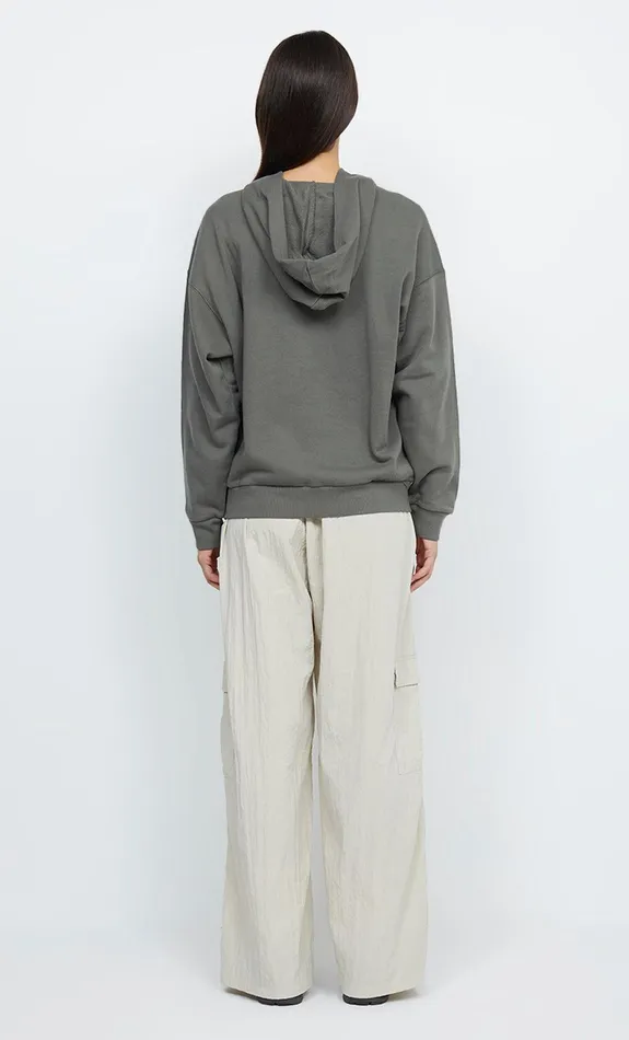 Woman Bec Bridge Long Sleeve SERENA ORGANIC HOODIE Khaki Woman Bec Bridge Long Sleeve SERENA ORGANIC HOODIE Khaki