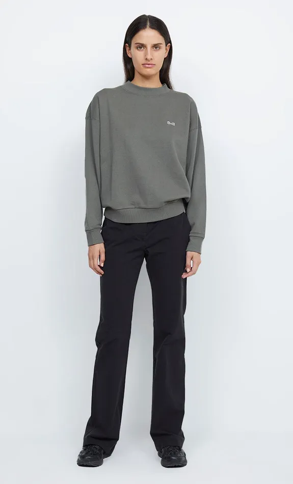 Woman Bec Bridge Long Sleeve SERENA ORGANIC SWEATSHIRT Khaki