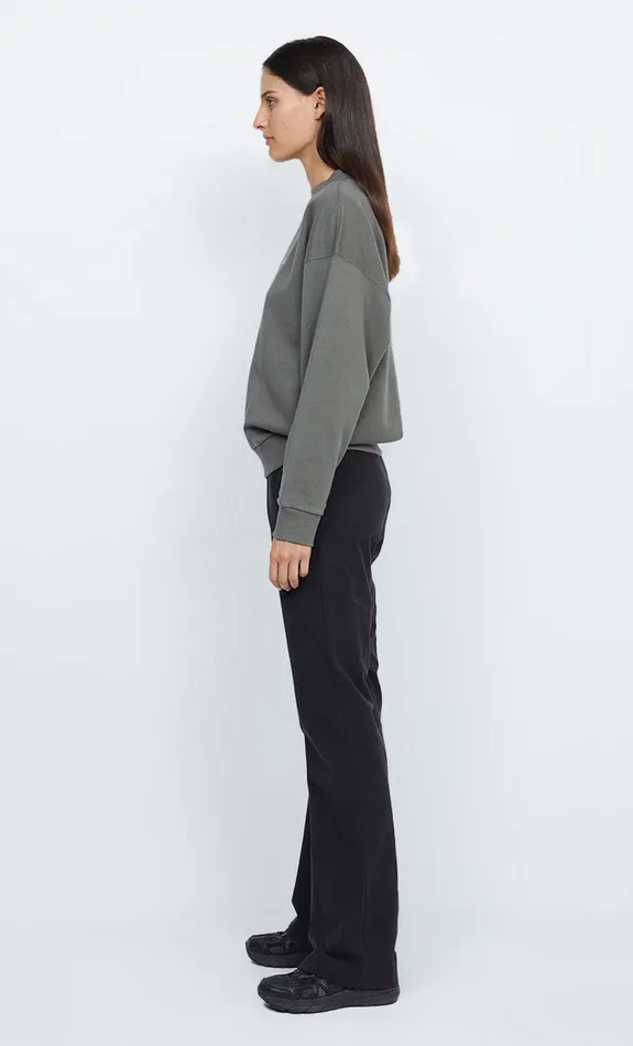 Woman Bec Bridge Long Sleeve SERENA ORGANIC SWEATSHIRT Khaki Woman Bec Bridge Long Sleeve SERENA ORGANIC SWEATSHIRT Khaki