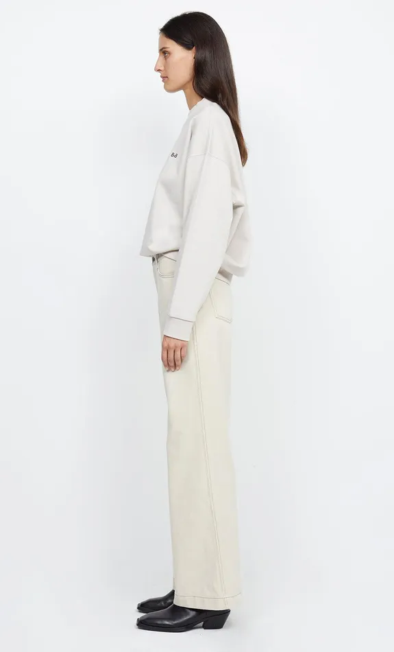 Woman Bec Bridge Long Sleeve SERENA ORGANIC SWEATSHIRT Stone Woman Bec Bridge Long Sleeve SERENA ORGANIC SWEATSHIRT Stone