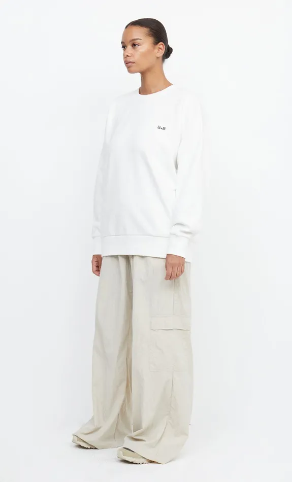 Woman Bec Bridge Long Sleeve SERENA OVERSIZED SWEATSHIRT Ivory Woman Bec Bridge Long Sleeve SERENA OVERSIZED SWEATSHIRT Ivory