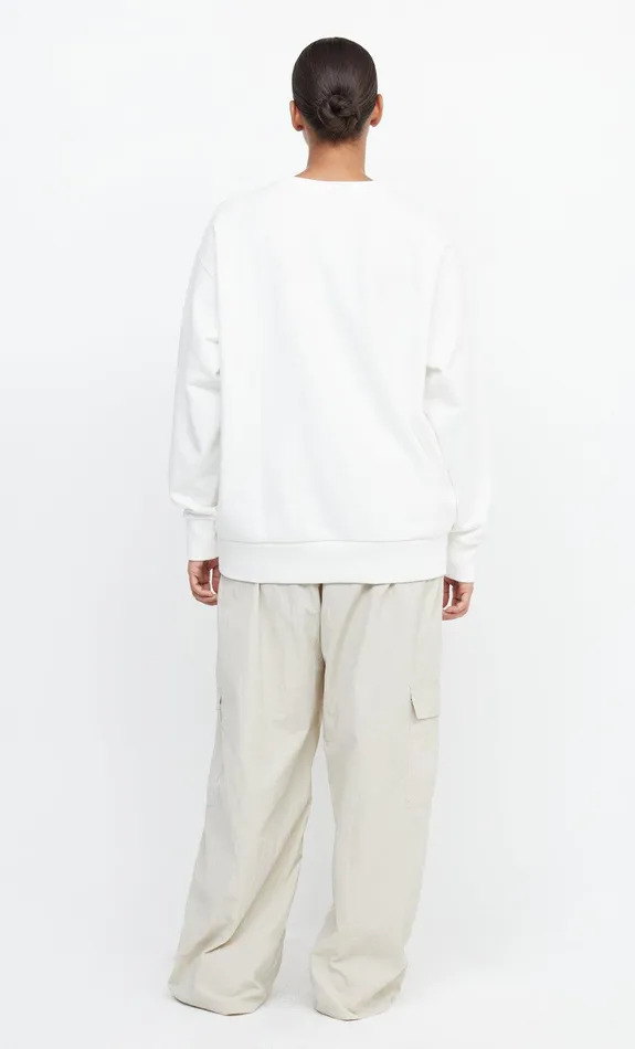Woman Bec Bridge Long Sleeve SERENA OVERSIZED SWEATSHIRT Ivory Woman Bec Bridge Long Sleeve SERENA OVERSIZED SWEATSHIRT Ivory