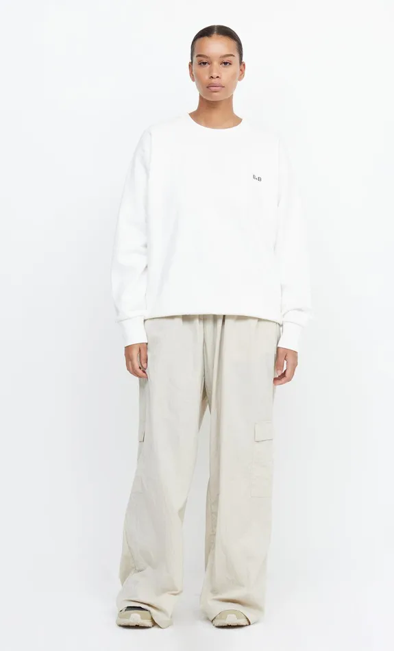 Woman Bec Bridge Long Sleeve SERENA OVERSIZED SWEATSHIRT Ivory Woman Bec Bridge Long Sleeve SERENA OVERSIZED SWEATSHIRT Ivory