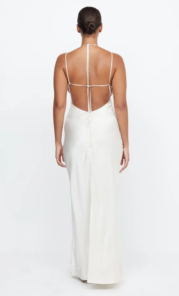 Woman Bec Bridge Maxi Dresses ADORE TIE MAXI DRESS Cream Woman Bec Bridge Maxi Dresses ADORE TIE MAXI DRESS Cream