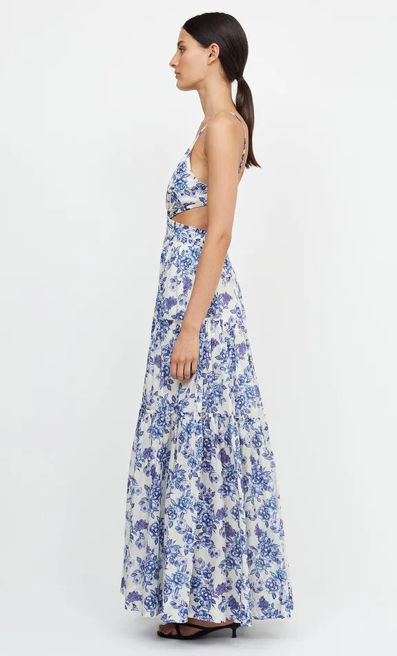 Woman Bec Bridge Maxi Dresses CARLA V MAXI DRESSFINAL SALE 8211 NO RETURNS Porcelain Floral Woman Bec Bridge Maxi Dresses CARLA V MAXI DRESSFINAL SALE 8211 NO RETURNS Porcelain Floral