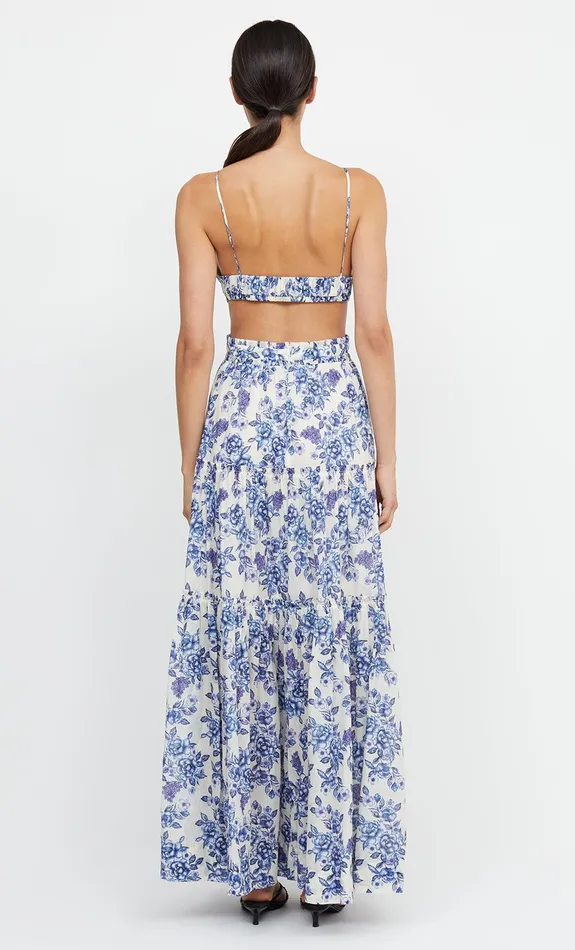 Woman Bec Bridge Maxi Dresses CARLA V MAXI DRESSFINAL SALE 8211 NO RETURNS Porcelain Floral Woman Bec Bridge Maxi Dresses CARLA V MAXI DRESSFINAL SALE 8211 NO RETURNS Porcelain Floral