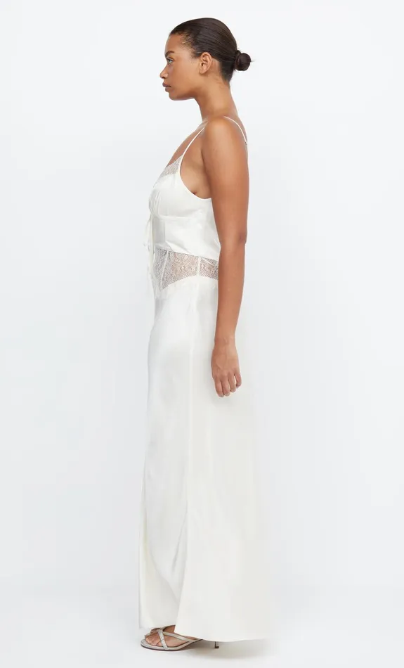 Woman Bec Bridge Maxi Dresses CELINE TIE MAXI DRESS CreamCream Woman Bec Bridge Maxi Dresses CELINE TIE MAXI DRESS CreamCream