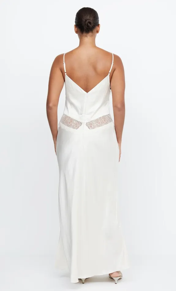 Woman Bec Bridge Maxi Dresses CELINE TIE MAXI DRESS CreamCream Woman Bec Bridge Maxi Dresses CELINE TIE MAXI DRESS CreamCream