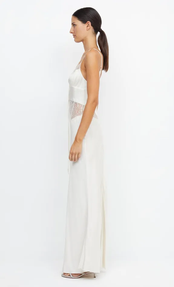 Woman Bec Bridge Maxi Dresses CELINE TIE MAXI DRESS CreamCream Woman Bec Bridge Maxi Dresses CELINE TIE MAXI DRESS CreamCream
