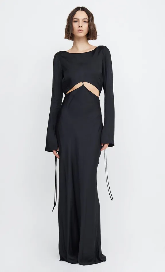 Woman Bec Bridge Maxi Dresses DIAMOND DAYS LONG SLEEVE MAXI DRESS Black Woman Bec Bridge Maxi Dresses DIAMOND DAYS LONG SLEEVE MAXI DRESS Black