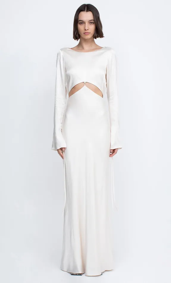 Woman Bec Bridge Maxi Dresses DIAMOND DAYS LONG SLEEVE MAXI DRESS Ivory