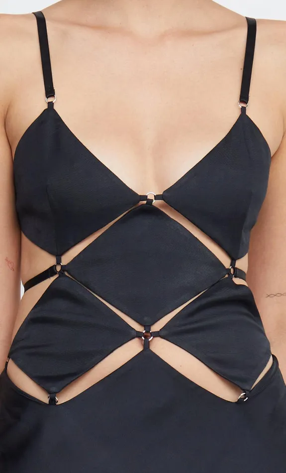 Woman Bec Bridge Maxi Dresses DIAMOND DAYS STRAP MAXI DRESS Black Woman Bec Bridge Maxi Dresses DIAMOND DAYS STRAP MAXI DRESS Black