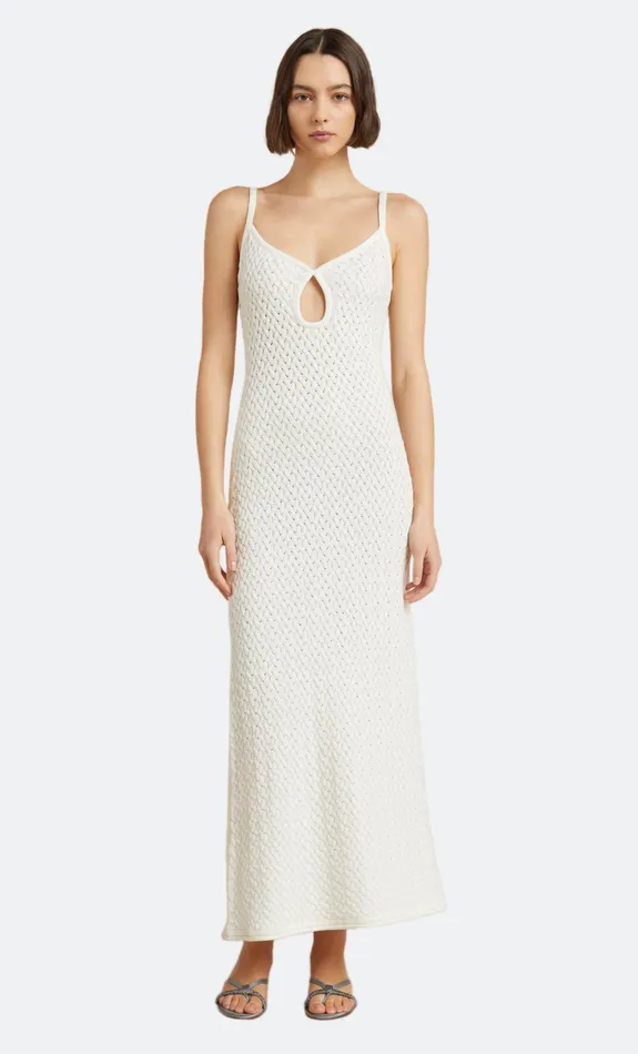 Woman Bec Bridge Maxi Dresses EFFIE KNIT KEY MAXI DRESS Ivory