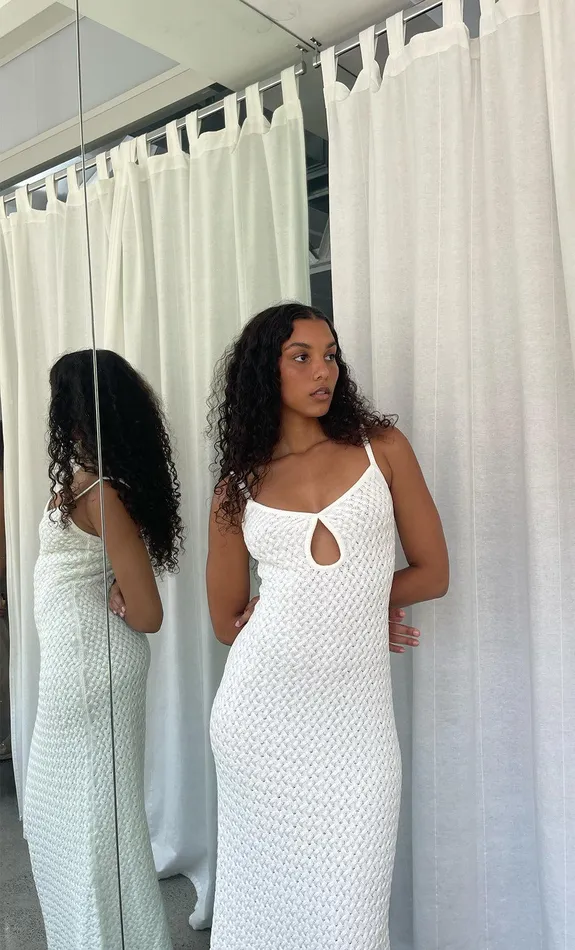 Woman Bec Bridge Maxi Dresses EFFIE KNIT KEY MAXI DRESS Ivory Woman Bec Bridge Maxi Dresses EFFIE KNIT KEY MAXI DRESS Ivory
