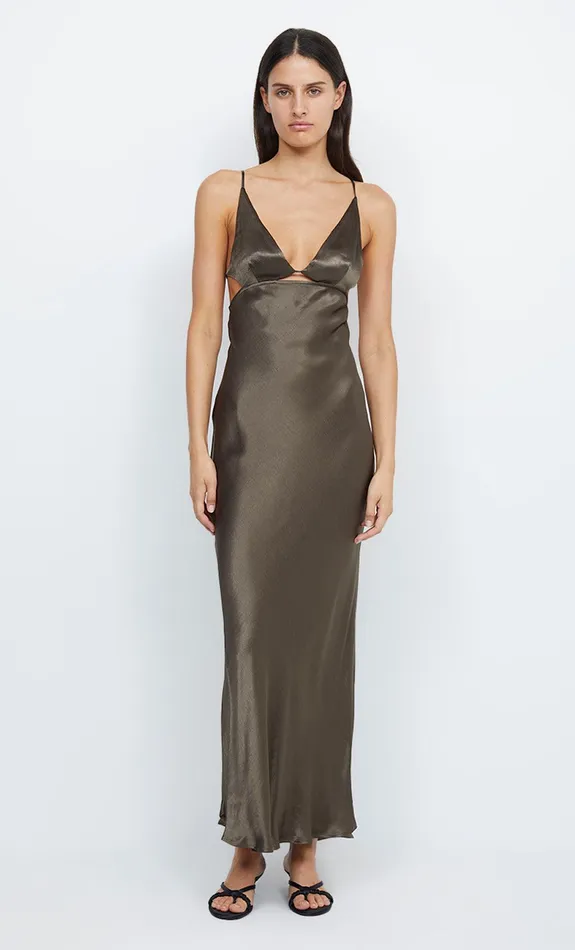Woman Bec Bridge Maxi Dresses INDI STRAPPY MAXI DRESS Midnight Olive
