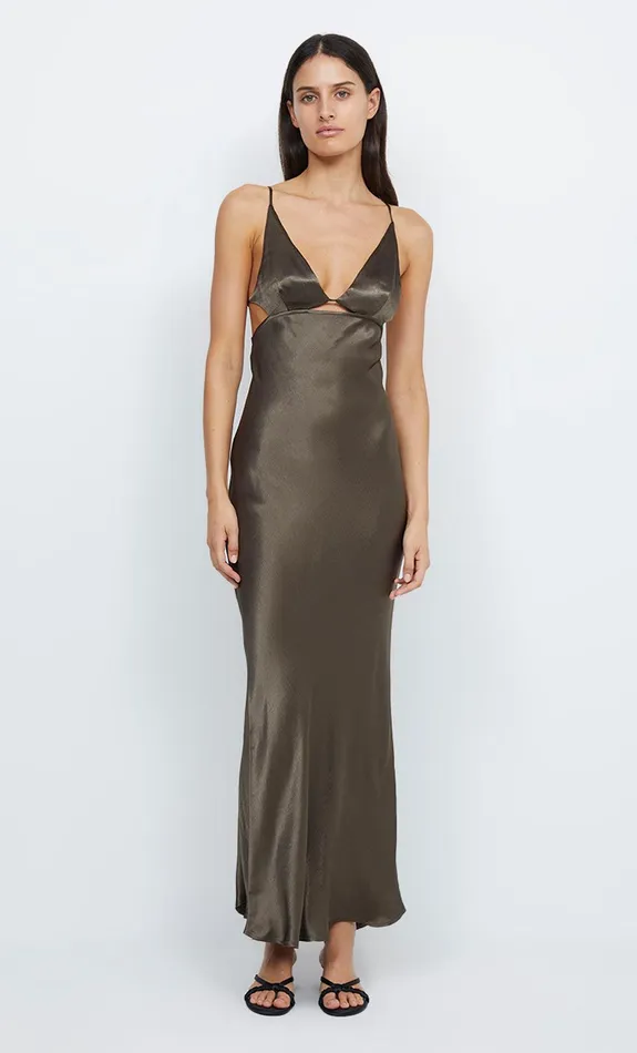 Woman Bec Bridge Maxi Dresses INDI STRAPPY MAXI DRESS Midnight Olive Woman Bec Bridge Maxi Dresses INDI STRAPPY MAXI DRESS Midnight Olive