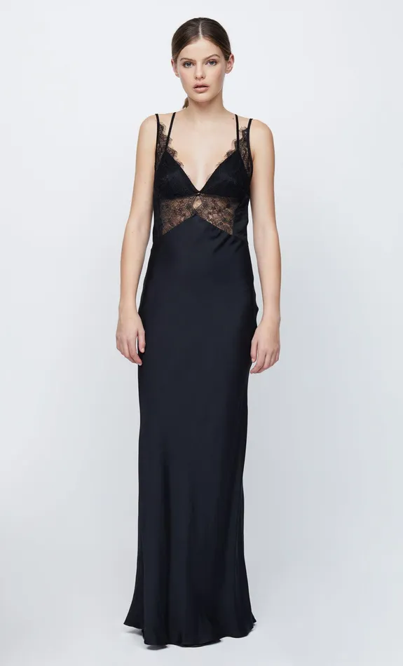 Woman Bec Bridge Maxi Dresses LUCILLE LACE MAXI DRESS Black