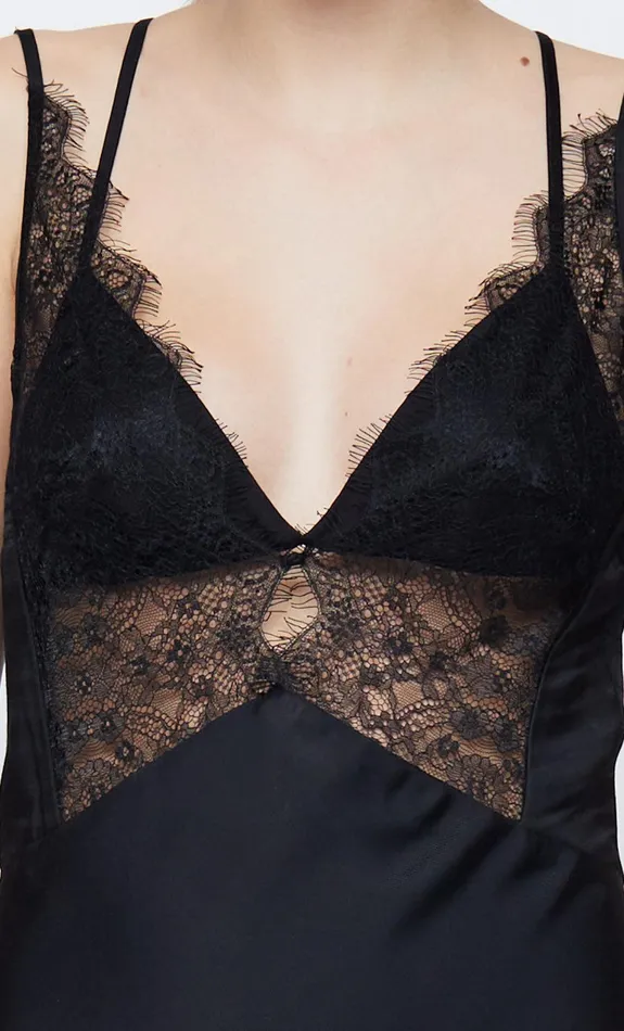 Woman Bec Bridge Maxi Dresses LUCILLE LACE MAXI DRESS Black Woman Bec Bridge Maxi Dresses LUCILLE LACE MAXI DRESS Black