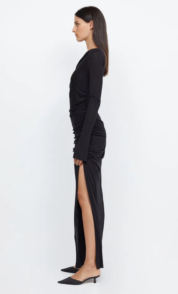 Woman Bec Bridge Maxi Dresses MONETTE ASYM LONG SLEEVE MAXI DRESS Black Woman Bec Bridge Maxi Dresses MONETTE ASYM LONG SLEEVE MAXI DRESS Black