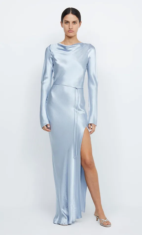 Woman Bec Bridge Maxi Dresses MOON DANCE LONG SLEEVE MAXI DRESS Dusty Blue Woman Bec Bridge Maxi Dresses MOON DANCE LONG SLEEVE MAXI DRESS Dusty Blue