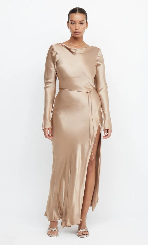 Woman Bec Bridge Maxi Dresses MOON DANCE LONG SLEEVE MAXI DRESS Golden