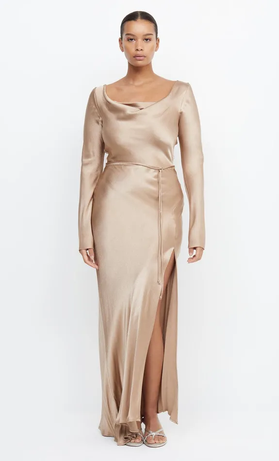 Woman Bec Bridge Maxi Dresses MOON DANCE LONG SLEEVE MAXI DRESS Golden Woman Bec Bridge Maxi Dresses MOON DANCE LONG SLEEVE MAXI DRESS Golden