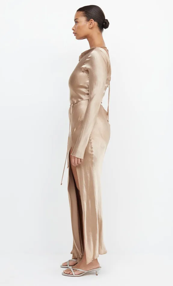 Woman Bec Bridge Maxi Dresses MOON DANCE LONG SLEEVE MAXI DRESS Golden Woman Bec Bridge Maxi Dresses MOON DANCE LONG SLEEVE MAXI DRESS Golden