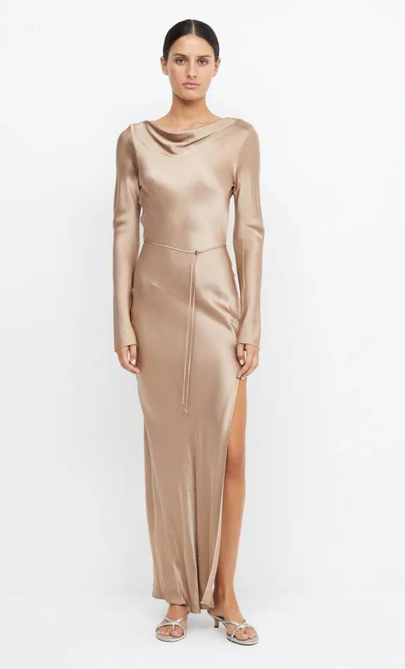 Woman Bec Bridge Maxi Dresses MOON DANCE LONG SLEEVE MAXI DRESS Golden Woman Bec Bridge Maxi Dresses MOON DANCE LONG SLEEVE MAXI DRESS Golden