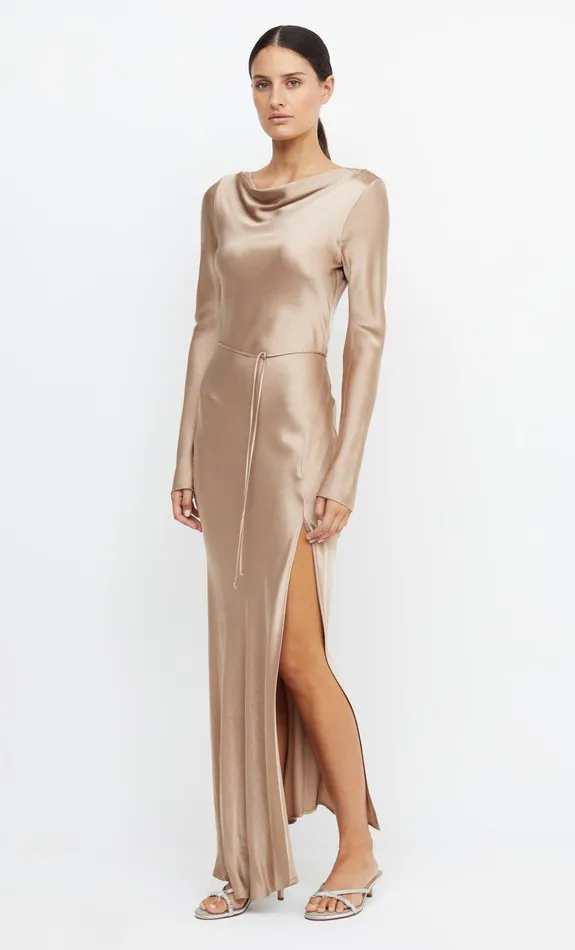 Woman Bec Bridge Maxi Dresses MOON DANCE LONG SLEEVE MAXI DRESS Golden Woman Bec Bridge Maxi Dresses MOON DANCE LONG SLEEVE MAXI DRESS Golden