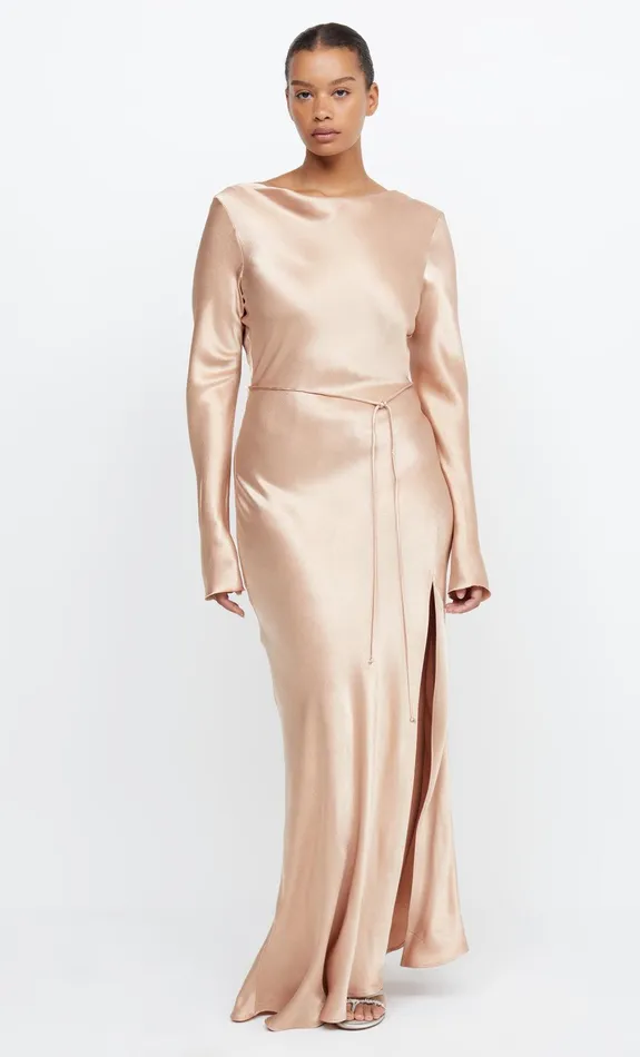 Woman Bec Bridge Maxi Dresses MOON DANCE LONG SLEEVE MAXI DRESS Rose Gold