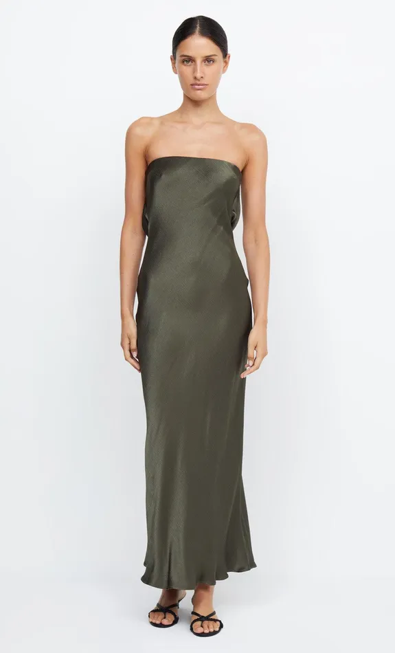 Woman Bec Bridge Maxi Dresses MOON DANCE STRAPLESS DRESS Dark Willow