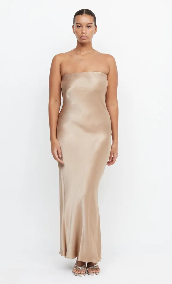 Woman Bec Bridge Maxi Dresses MOON DANCE STRAPLESS DRESS Golden