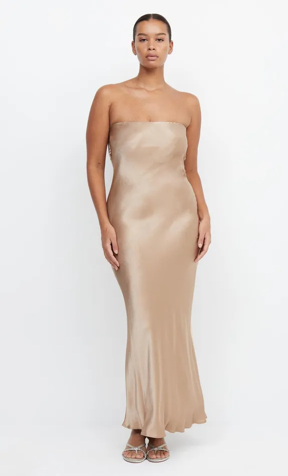 Woman Bec Bridge Maxi Dresses MOON DANCE STRAPLESS DRESS Golden Woman Bec Bridge Maxi Dresses MOON DANCE STRAPLESS DRESS Golden