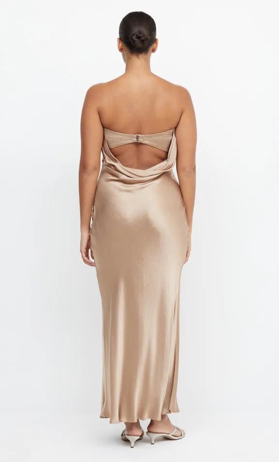 Woman Bec Bridge Maxi Dresses MOON DANCE STRAPLESS DRESS Golden Woman Bec Bridge Maxi Dresses MOON DANCE STRAPLESS DRESS Golden