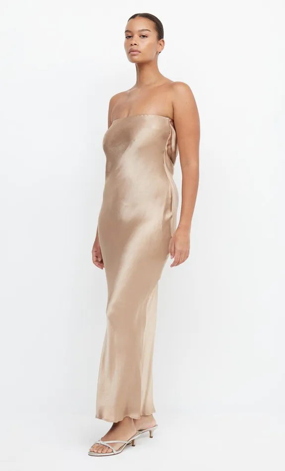 Woman Bec Bridge Maxi Dresses MOON DANCE STRAPLESS DRESS Golden Woman Bec Bridge Maxi Dresses MOON DANCE STRAPLESS DRESS Golden