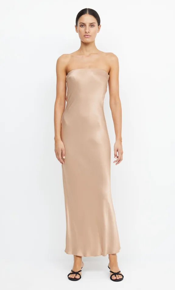 Woman Bec Bridge Maxi Dresses MOON DANCE STRAPLESS DRESS Golden Woman Bec Bridge Maxi Dresses MOON DANCE STRAPLESS DRESS Golden