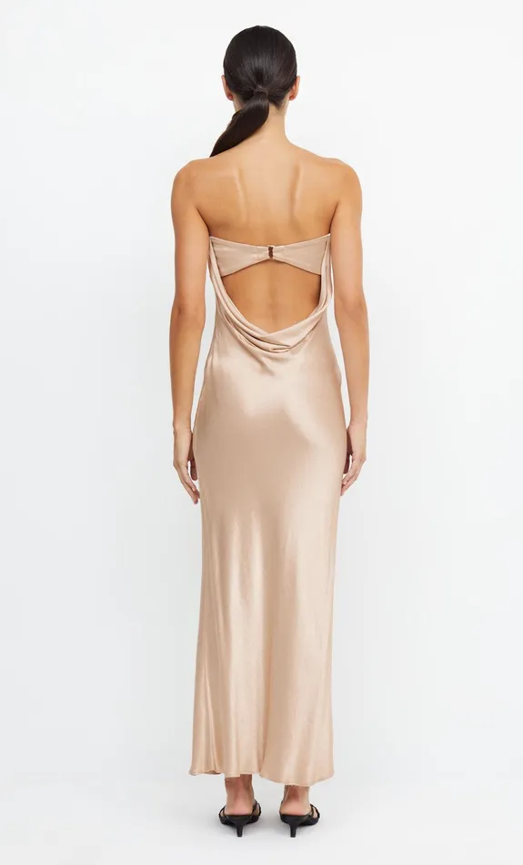 Woman Bec Bridge Maxi Dresses MOON DANCE STRAPLESS DRESS Golden Woman Bec Bridge Maxi Dresses MOON DANCE STRAPLESS DRESS Golden