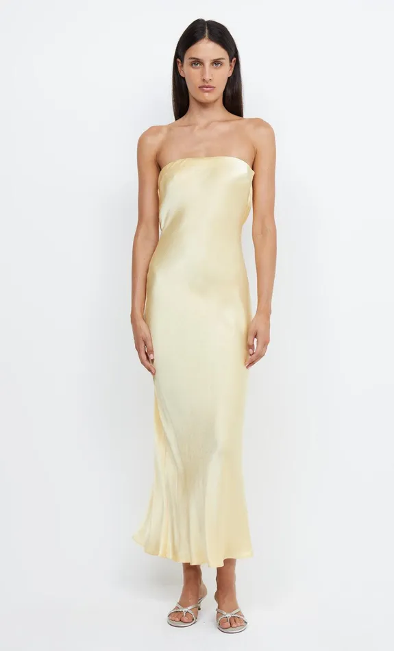 Woman Bec Bridge Maxi Dresses MOON DANCE STRAPLESS DRESS Ice Yellow Woman Bec Bridge Maxi Dresses MOON DANCE STRAPLESS DRESS Ice Yellow