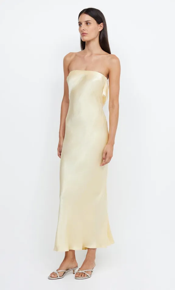 Woman Bec Bridge Maxi Dresses MOON DANCE STRAPLESS DRESS Ice Yellow Woman Bec Bridge Maxi Dresses MOON DANCE STRAPLESS DRESS Ice Yellow
