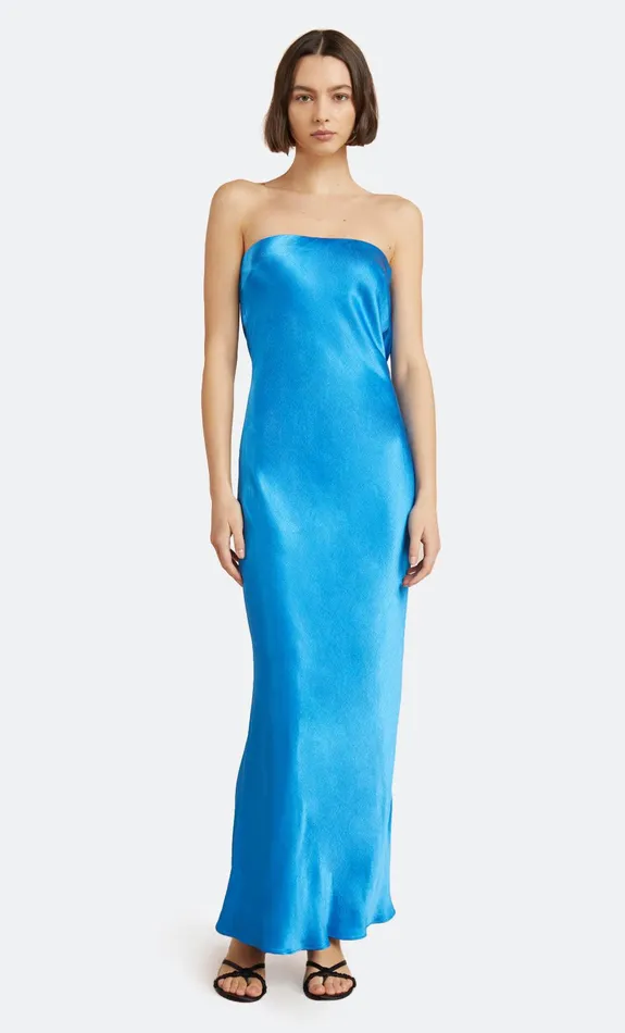 Woman Bec Bridge Maxi Dresses MOON DANCE STRAPLESS DRESS Mid Blue