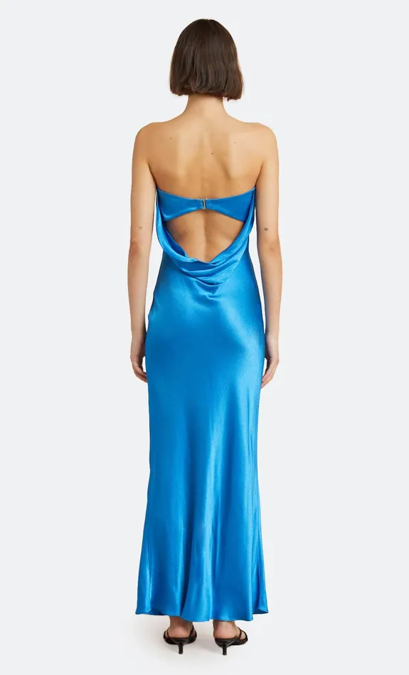 Woman Bec Bridge Maxi Dresses MOON DANCE STRAPLESS DRESS Mid Blue Woman Bec Bridge Maxi Dresses MOON DANCE STRAPLESS DRESS Mid Blue
