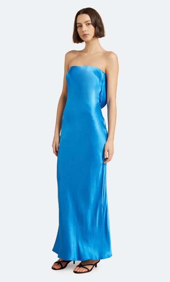 Woman Bec Bridge Maxi Dresses MOON DANCE STRAPLESS DRESS Mid Blue Woman Bec Bridge Maxi Dresses MOON DANCE STRAPLESS DRESS Mid Blue