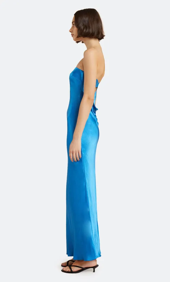 Woman Bec Bridge Maxi Dresses MOON DANCE STRAPLESS DRESS Mid Blue Woman Bec Bridge Maxi Dresses MOON DANCE STRAPLESS DRESS Mid Blue