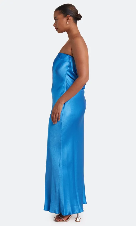 Woman Bec Bridge Maxi Dresses MOON DANCE STRAPLESS DRESS Mid Blue Woman Bec Bridge Maxi Dresses MOON DANCE STRAPLESS DRESS Mid Blue