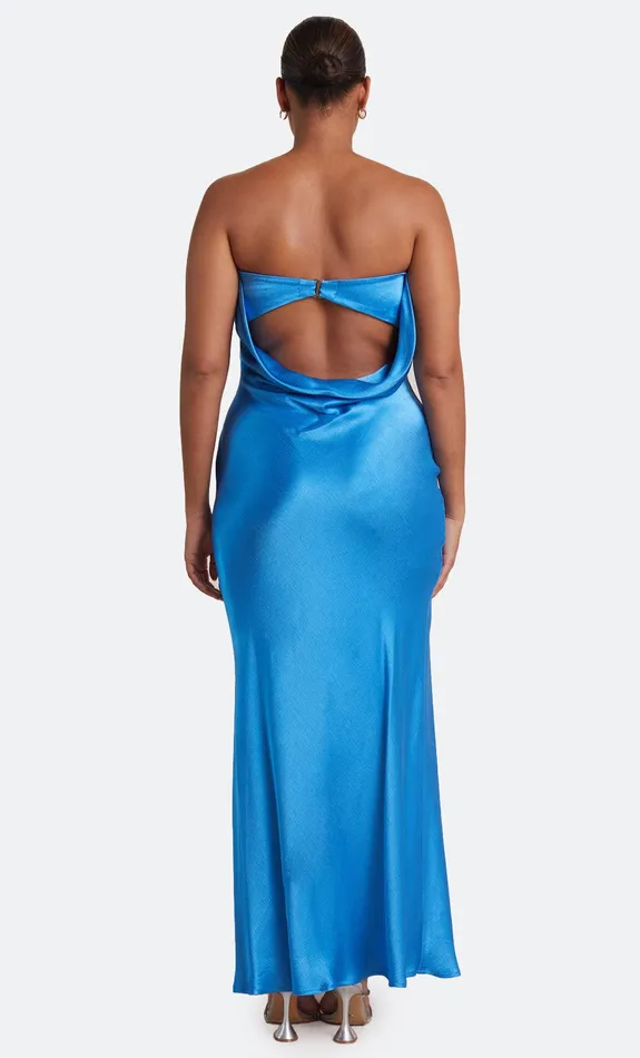 Woman Bec Bridge Maxi Dresses MOON DANCE STRAPLESS DRESS Mid Blue Woman Bec Bridge Maxi Dresses MOON DANCE STRAPLESS DRESS Mid Blue